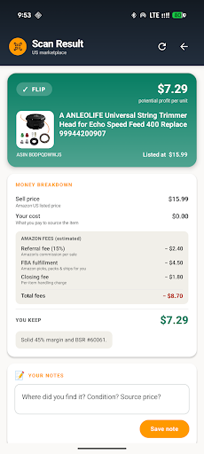 Scout - Profit Calculator screenshot 1